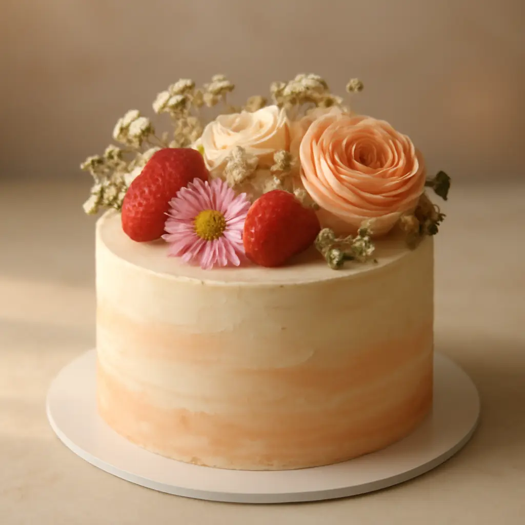 Cake community spotlight Close-up of a decorated cake being spotlighted in a community post with positive reactions